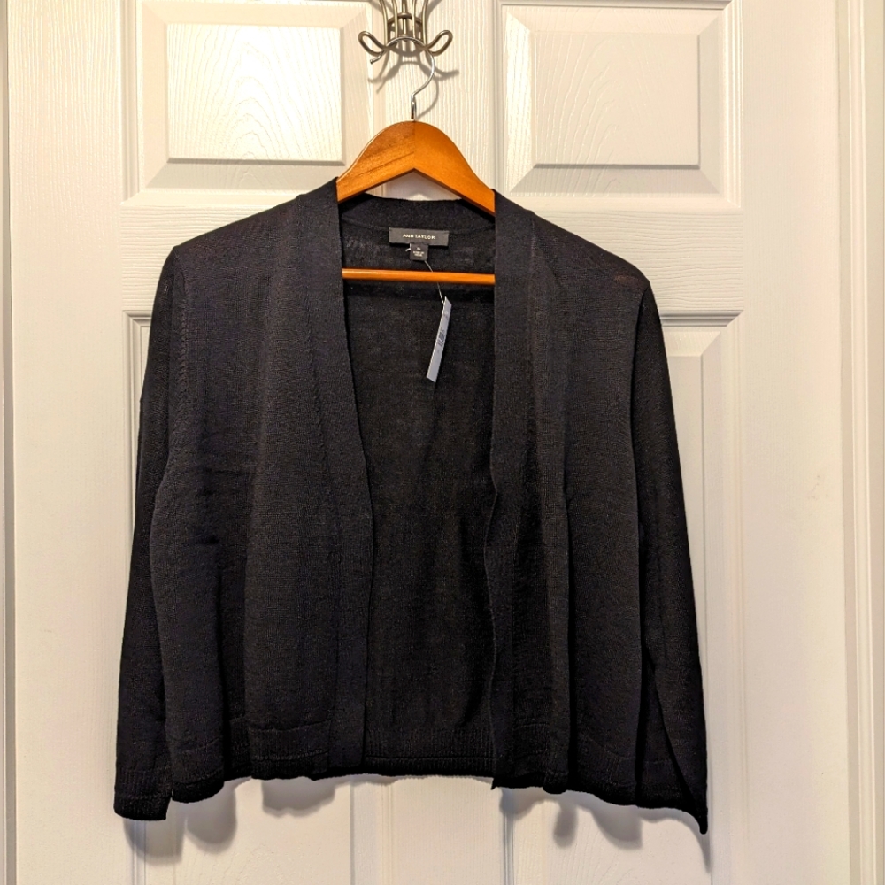 New Anne Taylor Open Cardigan